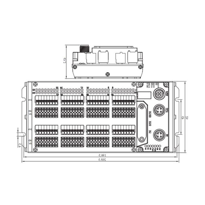 EtherCAT protocol, 64DI/DO adaptive configuration, PNP, end子式、IP20远程模块、009E73