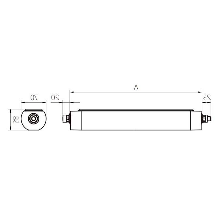 Power 42W, size A= 1070mm x 70mm, MQAL-84-SDL, A70182