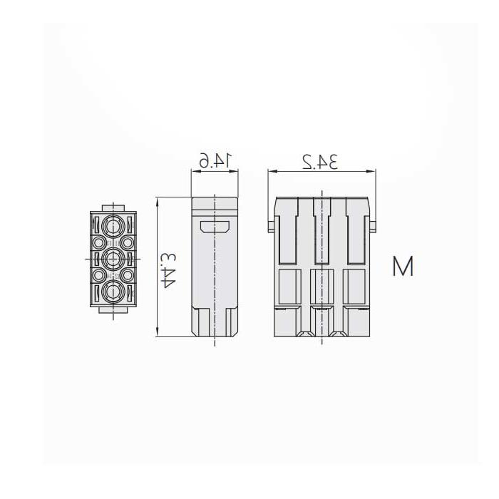 HM模块、公接插、HM-3/4-M、09140073001